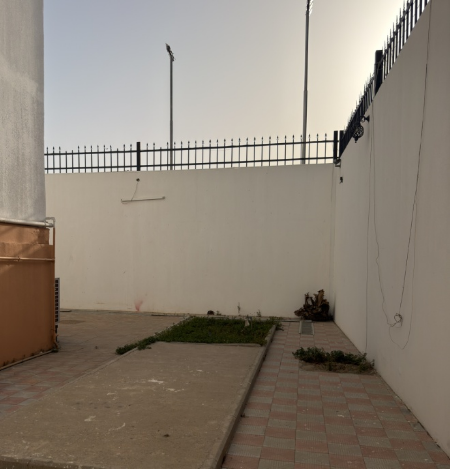 الجدار الإسمنتي المحيط بالقصر