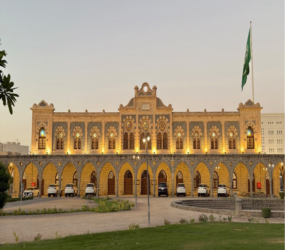 المظهر العام لمحطة سكة حديد في المدينة المنورة