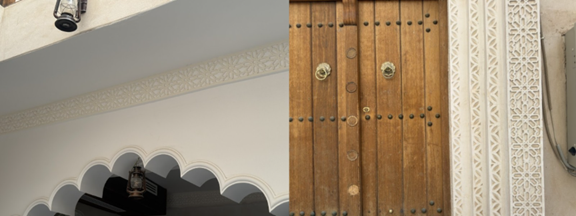 النقوش الهندسية والزخارف الجبصية