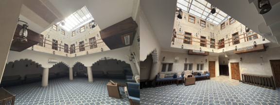 الساحة المركزية في المدرسة