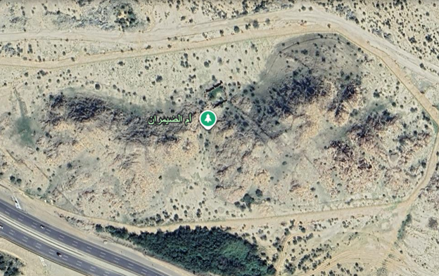 صورة جوية من جوجل ايرث لبركة أم الضميران