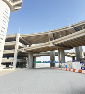 المكونات الإنشائية والمعمارية لجسر الجمرات، وتوزيع المسارات والجسور