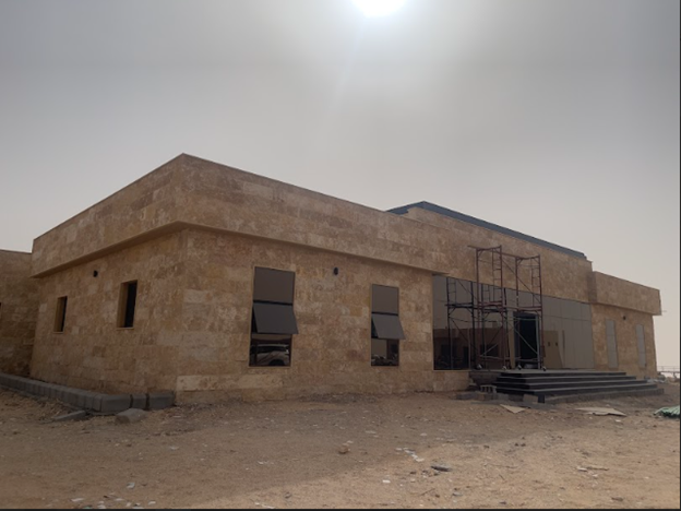 مركز زوار قيد الإنشاء في المحمية