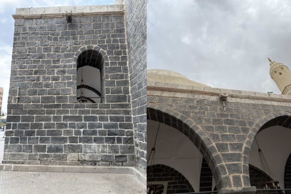 نظام تصريف مياه الأمطار في سقف المسجد