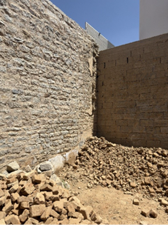 سقوط الحجارة نتيجة الأمطار