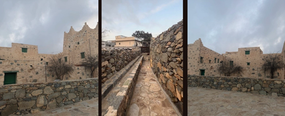 أجزاء من السور الخارجي للقصر