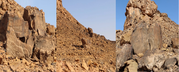 المنشآت الحجرية في الموقع
