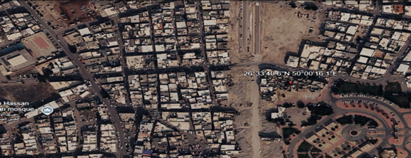 صورة جوية لموقع وسط القطيف