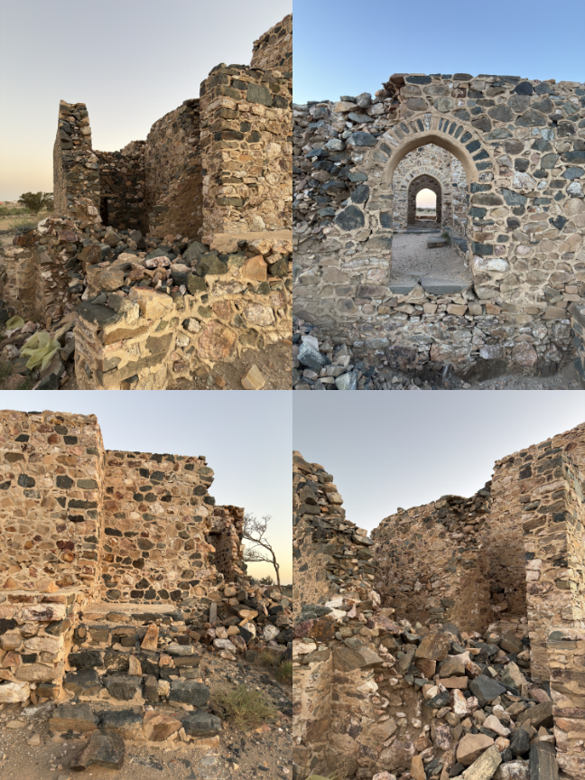 تهدم معظم الجدران في الواجهة الخلفية للقصر